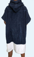 Navy Whale Poncho Cover Up