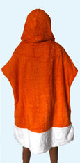 Sunset Orange Poncho Cover Up